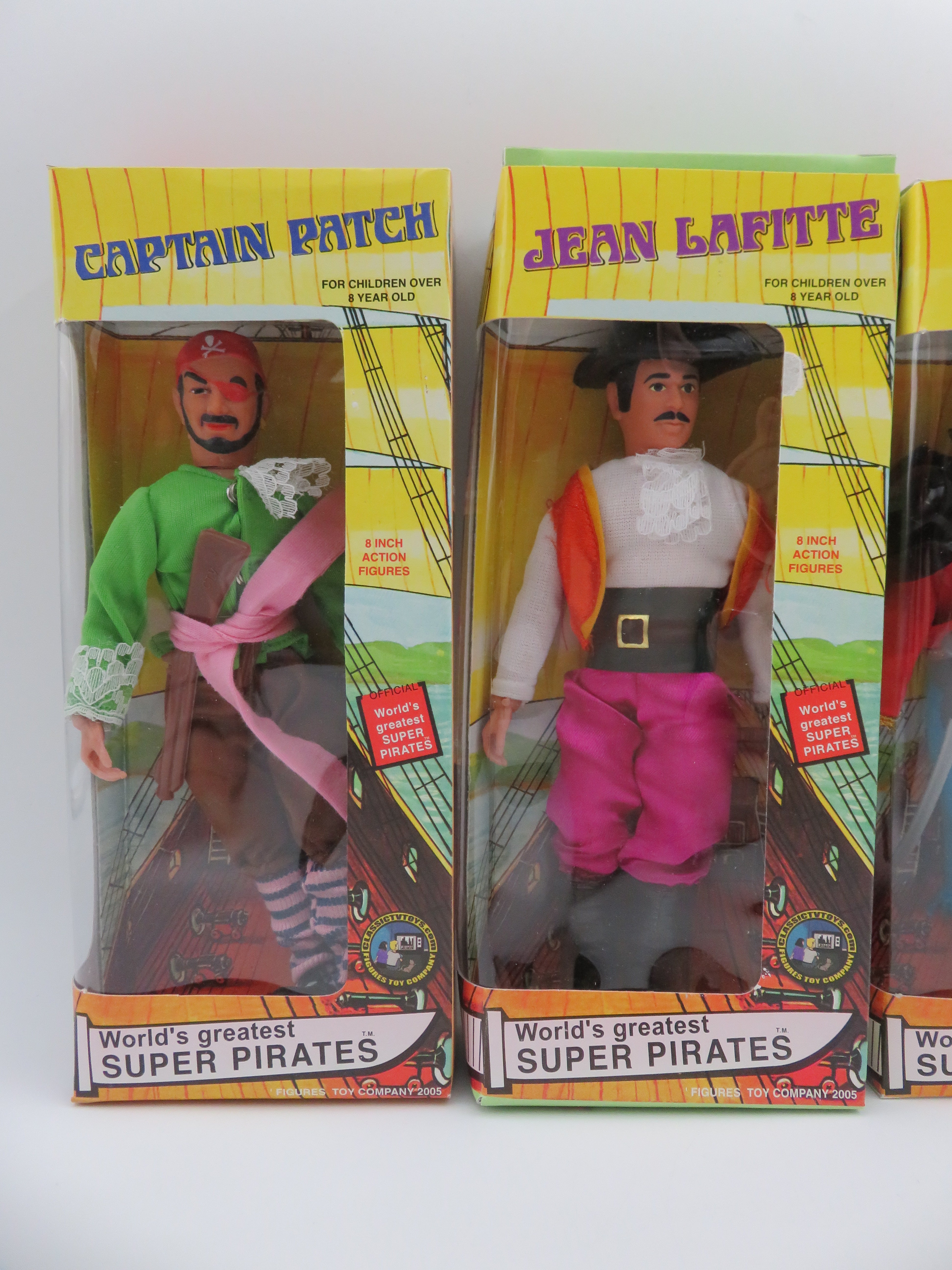 WORLD'S GREATEST SUPER PIRATES Action Figure Set - Classic TV Toys (2005) 8" Toys